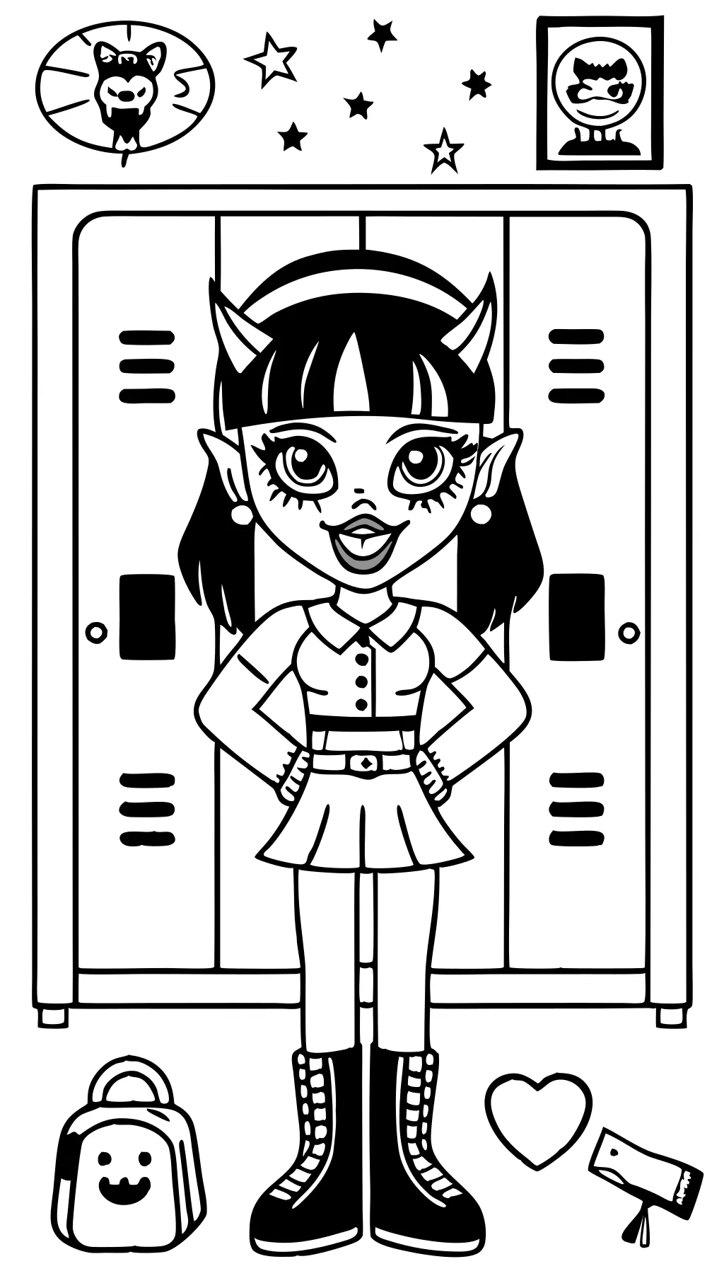 printable monster high coloring pages